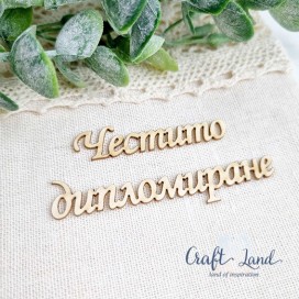 Надпис от бирен картон Честито дипломиране комплект 3 бр CL4633