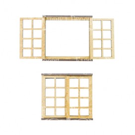 3D декорация 2 бр прозорци FDSBK281 Fabrika Decoru