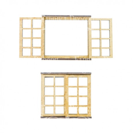 3D декорация 2 бр прозорци FDSBK281 Fabrika Decoru