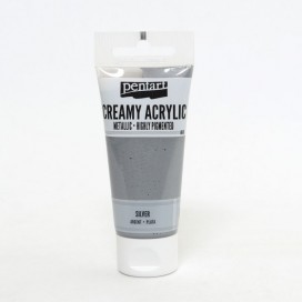 Акрилна боя Pentart 60мл Silver metallic
