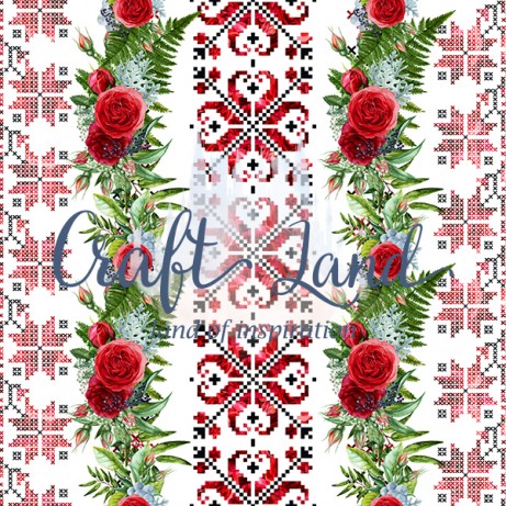 Where The Roses Grow By Frou Frou Craft Размер 30/30см Лист 01