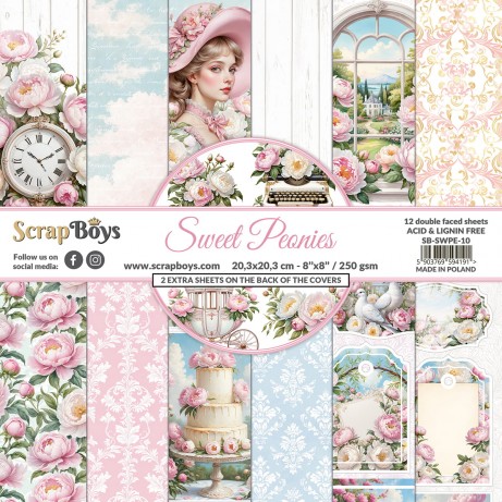 Дизайнерска хартия Sweet Peonies на ScrapBoys