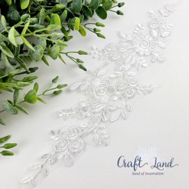 Апликация рязана дантела Бяла CL6927
