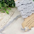 Панделка ширит зигзаг Сребърна