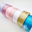 Панделка едностранен сатен 3 см/ 22 м Пепел от рози