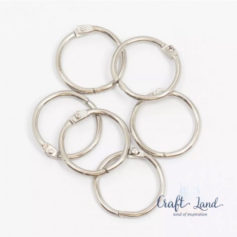 Метални халки 30 мм Craftelier 2 бр сребърни