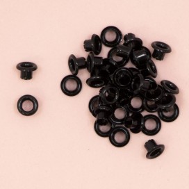 Капси/айлети Craftelier 0.84 mm/40 бр Черни