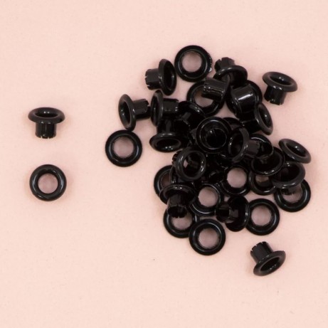 Капси/айлети Craftelier 0.84 mm/40 бр Черни