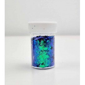 Мини брокатени пайети сини 10гр. Craft Land