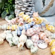 Мини декоративен бонбон от плат жълт